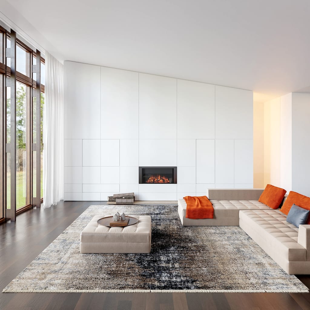 Rhae Contemporary Abstract Area Rug