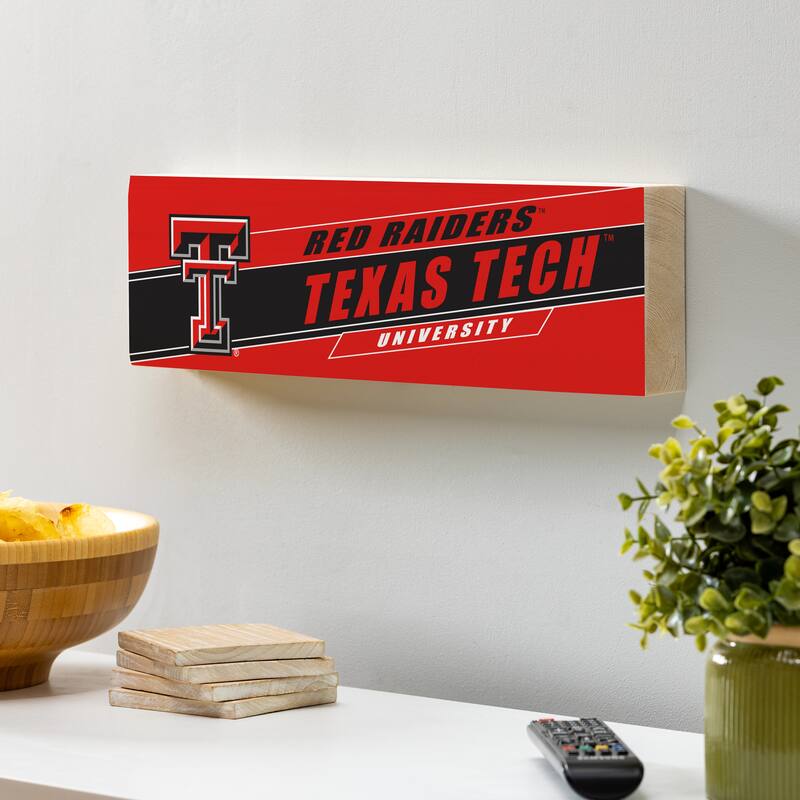 Texas Tech University Wooden Tabletop Mantel Shelf Sign