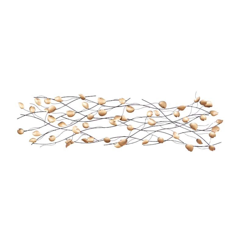 Metal Leaf Wall Decor - Gold - Roche River Decor