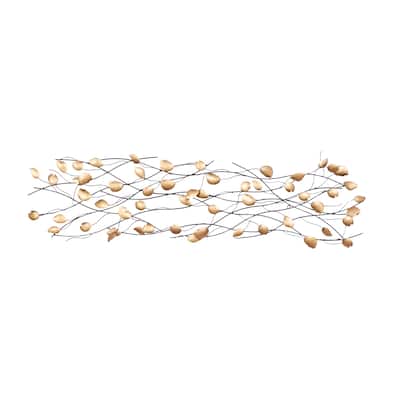 Metal Leaf Wall Decor - Gold - Roche River Decor