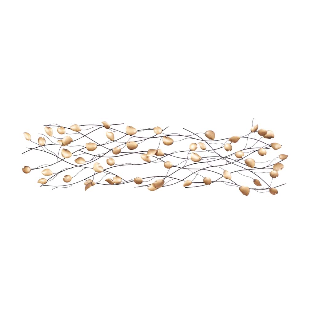 Metal Leaf Wall Decor - Gold - Roche River Decor