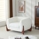 preview thumbnail 1 of 53, Tina Modern Upholstered Boucle Arm Club Chair by Christopher Knight Home White