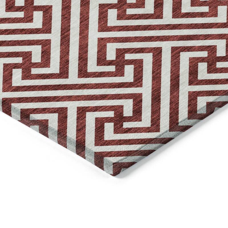 HomeRoots Geometric Transitional Rectangle Outdoor Rug