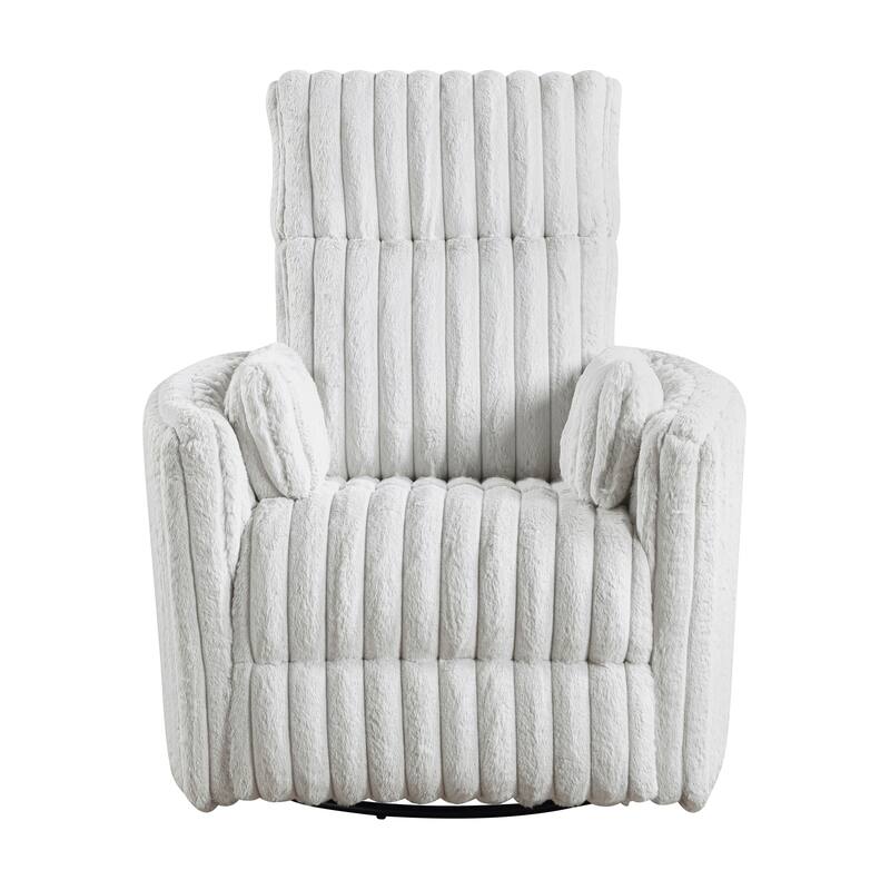 Pendu Corduroy Swivel Glider Manual Reclining Chair