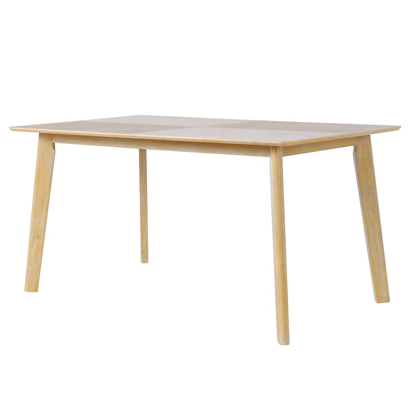 Retro Dining Table, Kitchen Room Table For 6,Minimalist Rectangular Dinette Table,Rubberwood Legs