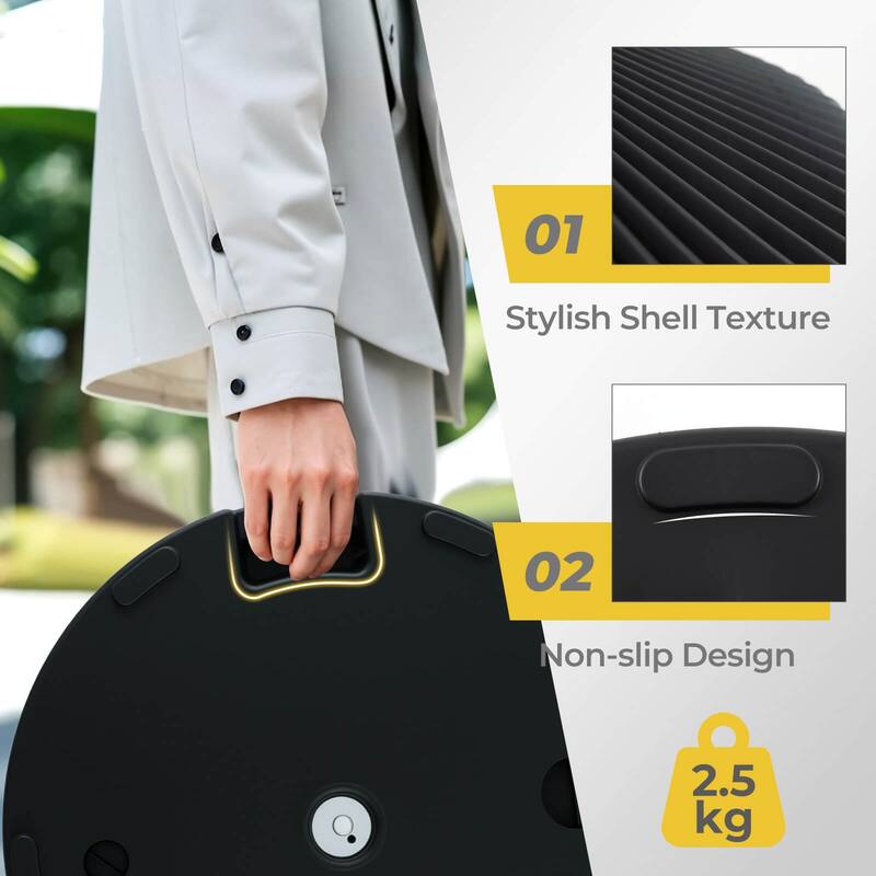 Costway Fillable Umbrella Base with Shell Texture 3 Coupler Sizes for - See Details