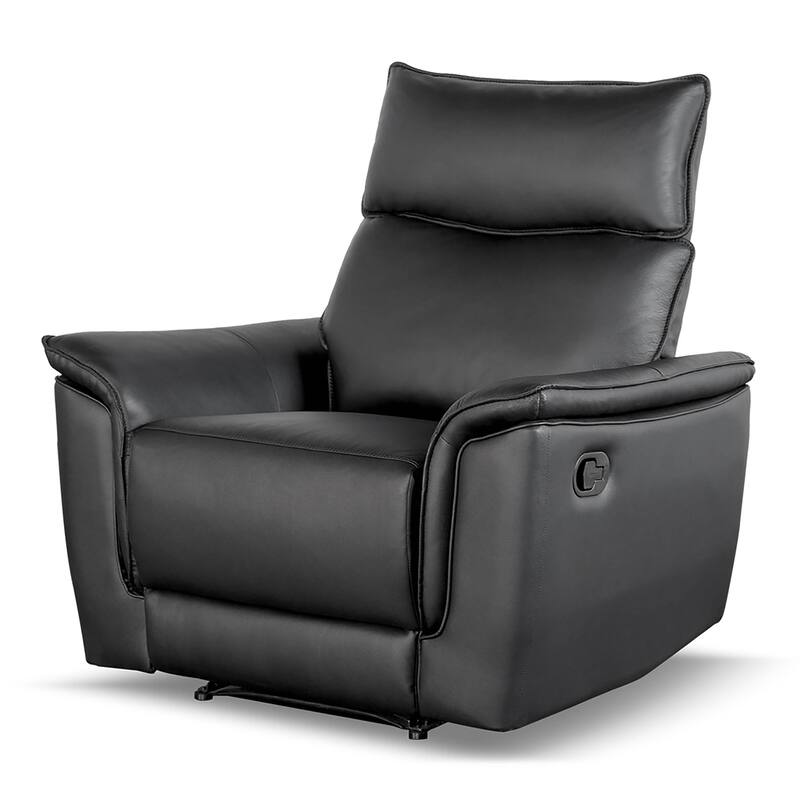 Furniture of America Marty Modern Leather Match Manual Recliner