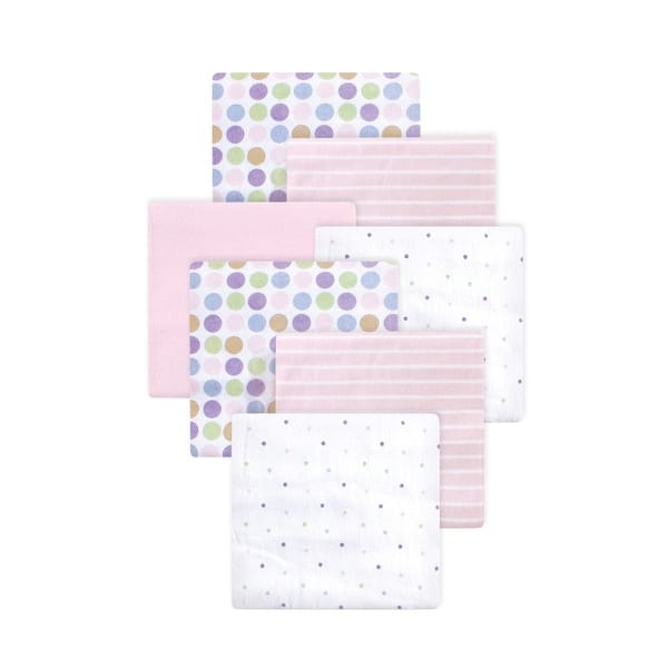 slide 1 of 1, Little Treasure Luvable Friends Girls Cotton Poly Flannel Receiving Blankets Multipack, Pink Stripes, 30x30 inches 30x30 inches - Pink Stripes