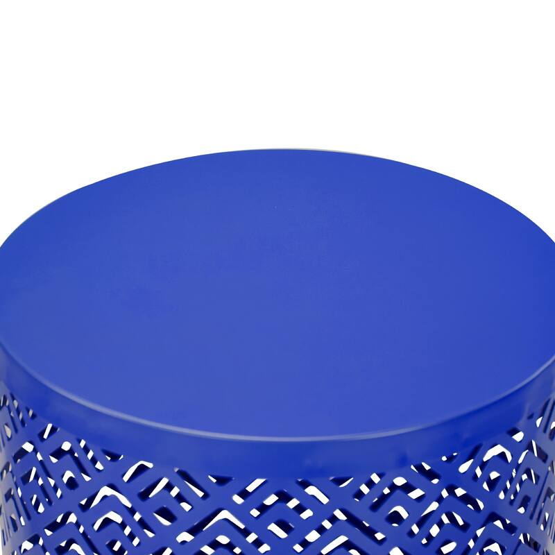 Set of 3 Nesting Side Tables Metal Round Accent Tables for Patio Balcony Garden Indoor Living Room - 15.7" x 22.0"