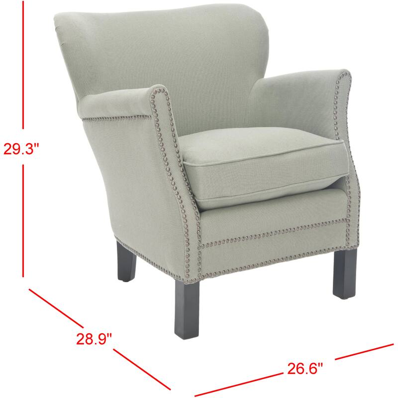 SAFAVIEH Corie Brown Club Chair - 26.6" x 28.9" x 29.3" - 27Wx29Dx29H