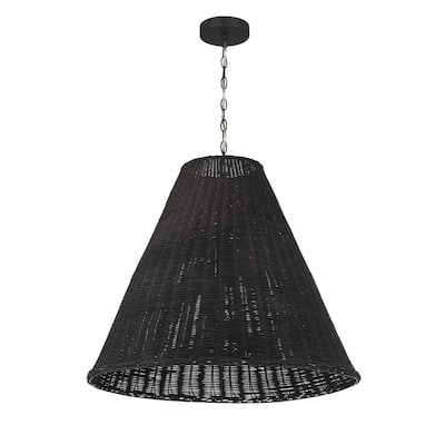 Rattan Taper Pendant Light