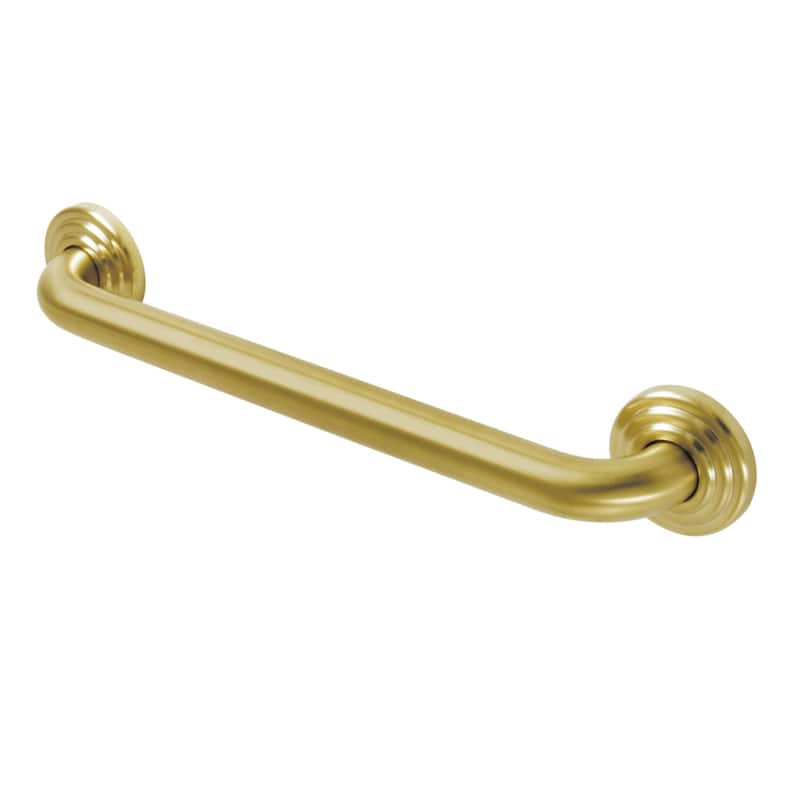 Kingston Brass Restoration 16-Inch Decorative 1-1/4-Inch OD Grab Bar - Brushed Brass