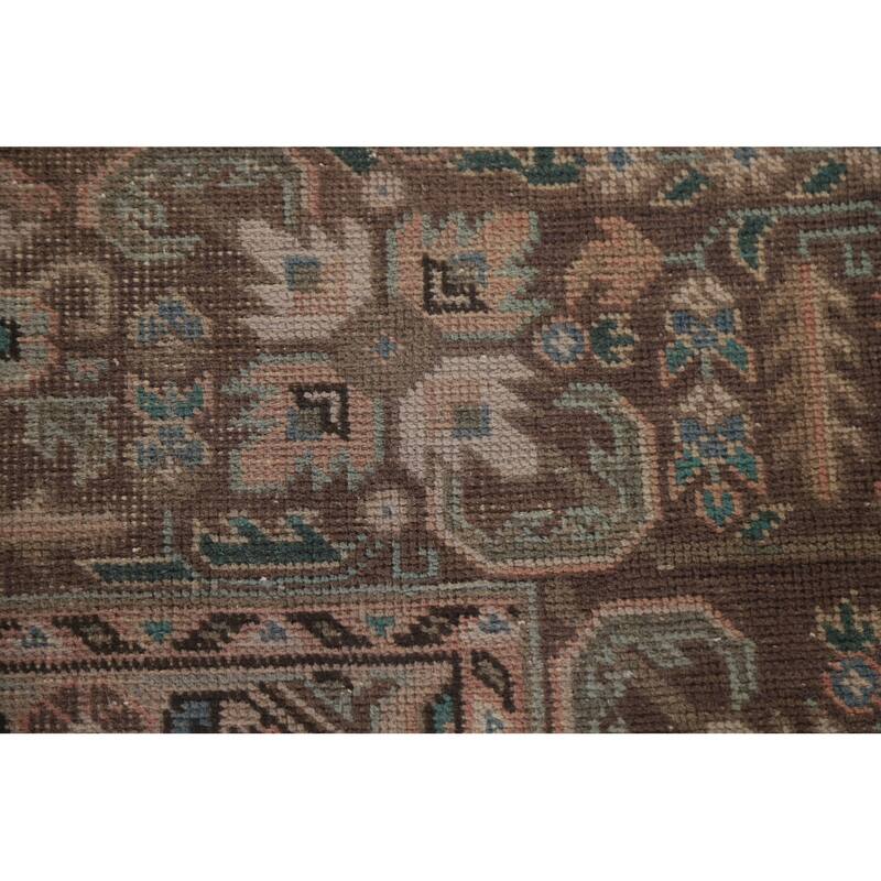 Hand Knotted Oriental 100% Wool Carpet Traditional Medallion Pink Tabriz Area Rug - 12' 9'' X 9' 2''