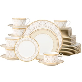 Noritake Trefolio Gold 40-Piece Dinnerware Set, Service for 8