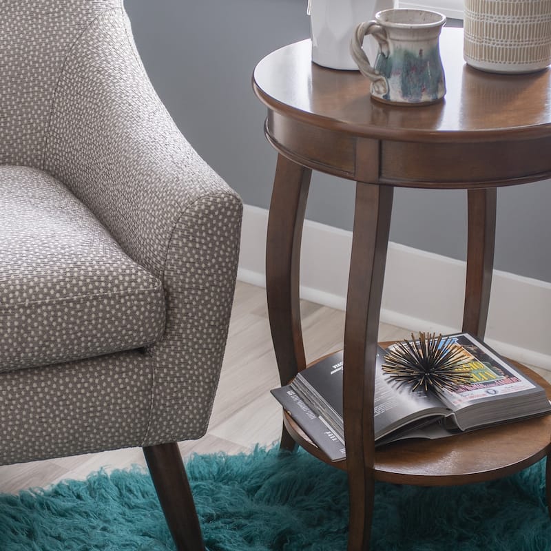 Penelope Round Table with Shelf