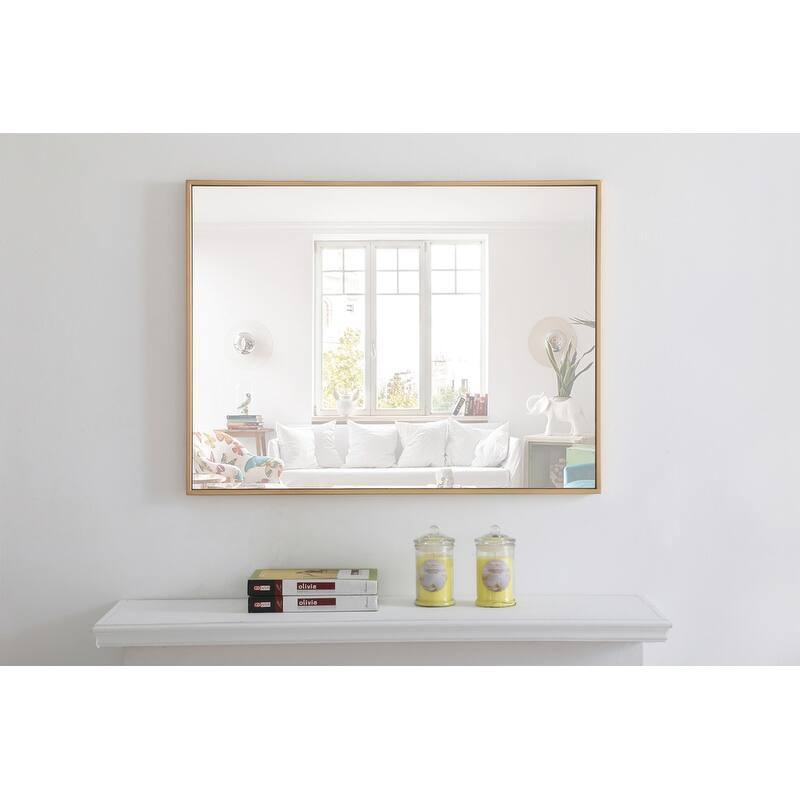 Strick & Bolton Posey Rectangular Metal Mirror