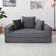 preview thumbnail 3 of 64, Convertible Sofa Bed, Multi-Functional Futon Lounge Sofa