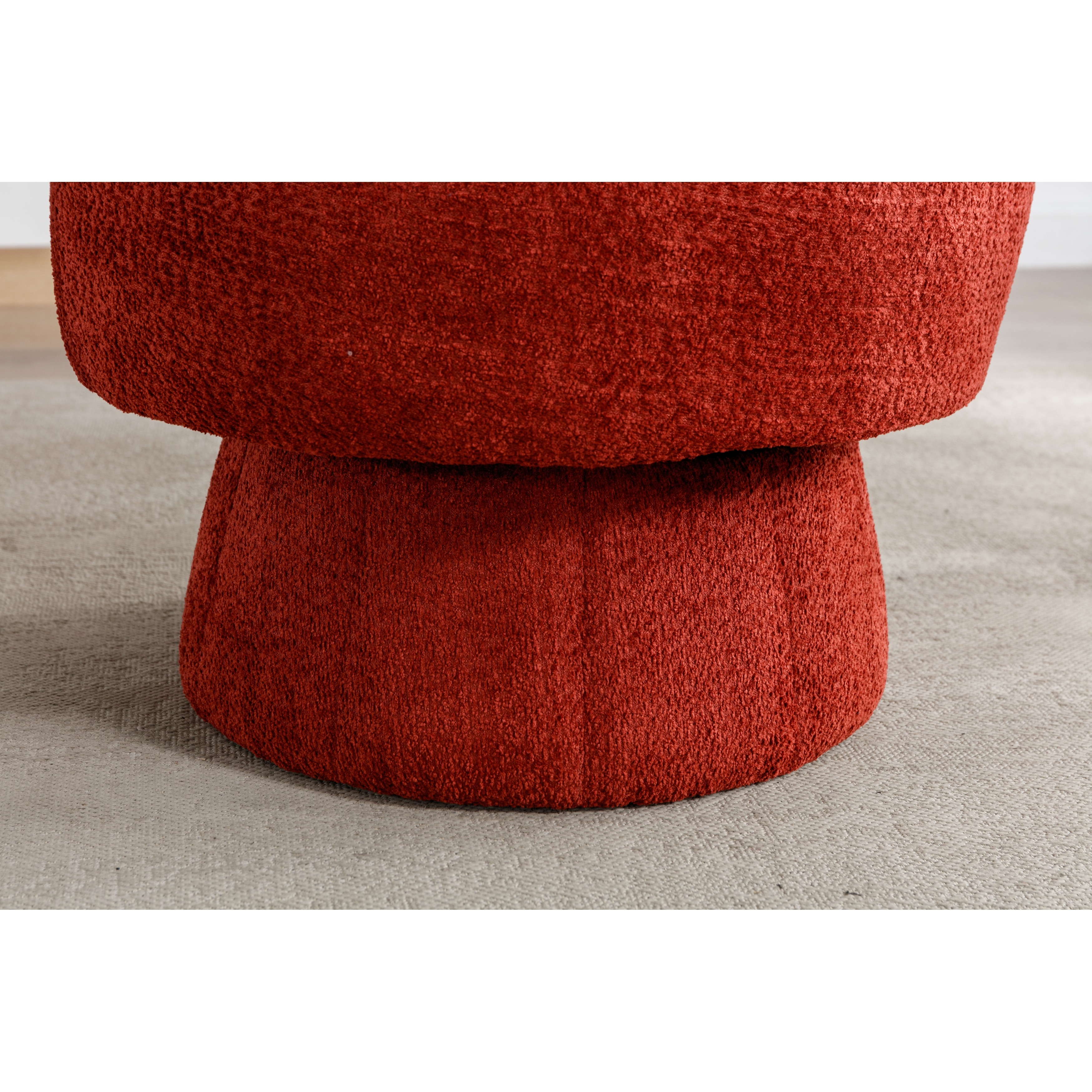 Swivel Barrel Chair 360 Swivel Round Chair Armchairs with Wide Upholstered Velvet Arm Chairs Living Room Accent Chairs Red