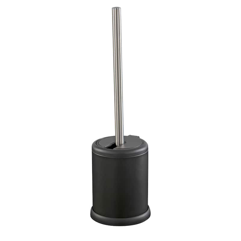 Bath Bliss 2 Pack Self Closing Lid Toilet Brush and Holder