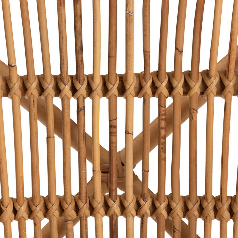 Murai Modern Bohemian Natural Brown Rattan Dining Chair