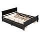 preview thumbnail 21 of 158, (Twin/Full/Queen)Curved Legs Design Platform Bed Frame with 4 Drawers