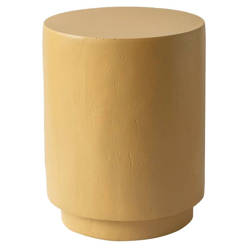 Ramble 14" Wide Round Side Table in Fiberstone Tapered Base Design End Table for Indoor and Outdoor