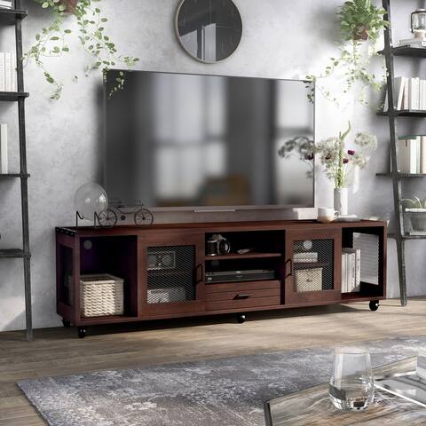 Furniture of America Hury 70-inch Multi-functional Storage TV Console