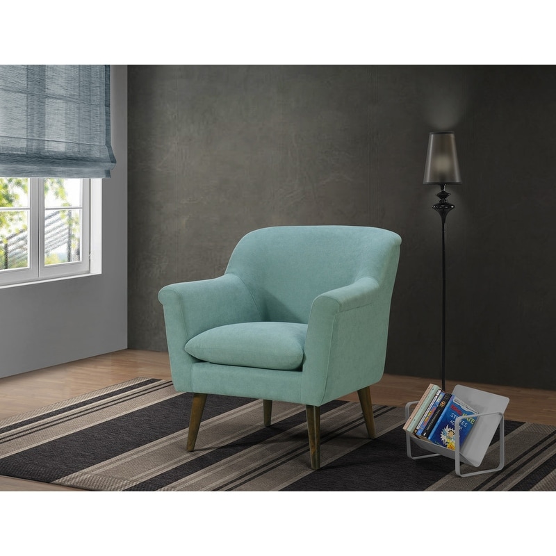 Aquamarine Teal Woven Fabric Oversized Armchair On Sale Bed