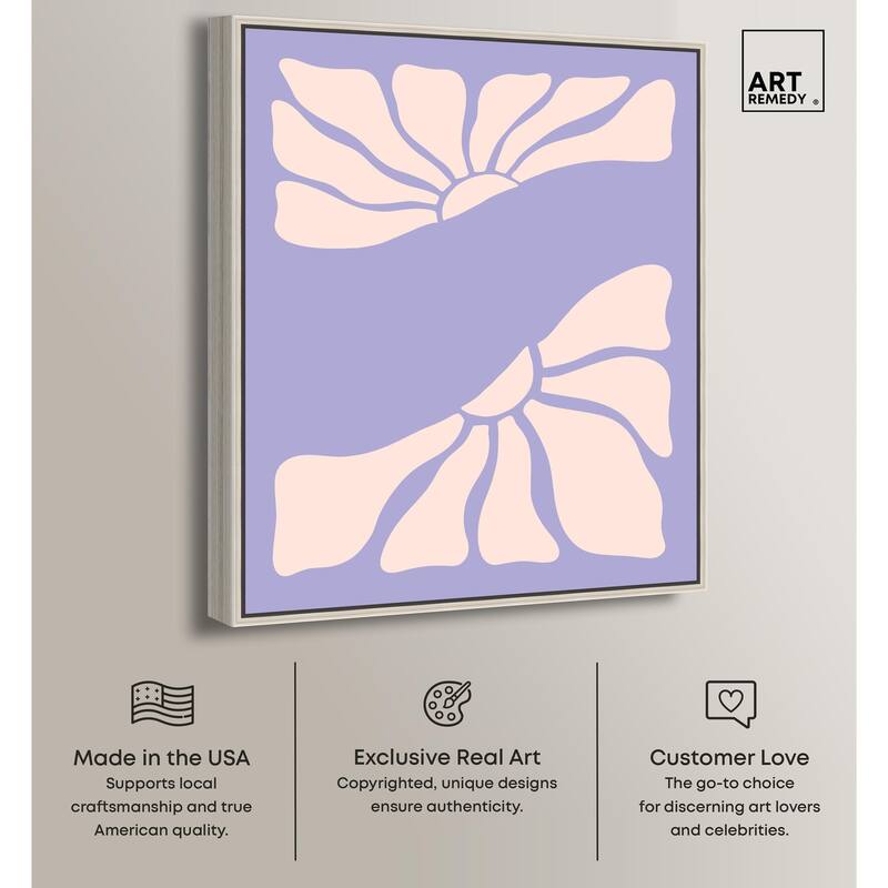 Split in two Flower Canvas by Art Remedy