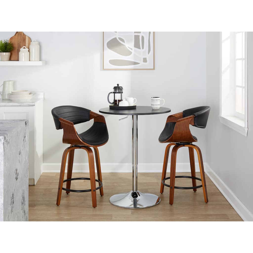 Carson Carrington Kanteborg 24" Fixed-Height Counter Stool with Round Footrest (Set of 2)