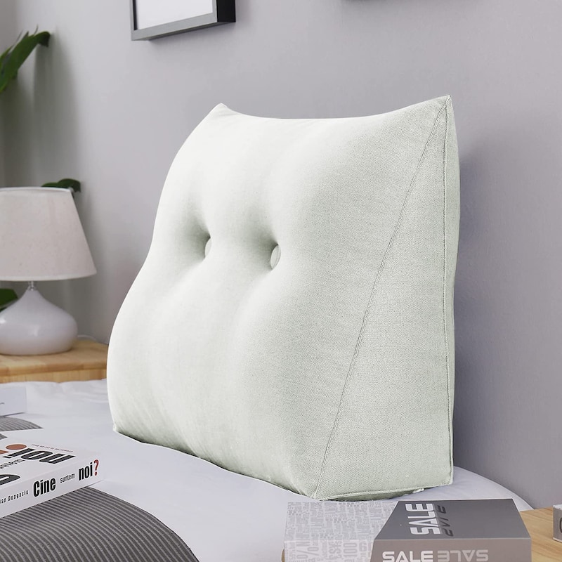 WOWMAX Bed Rest Wedge Reading Pillow Sofa Daybed Triangle Cushion 24"