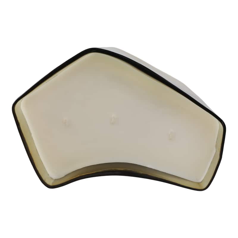 Glass and Wax Midnight Amber Scented Decorative Candle - 10" Orange - 9" x 6" x 10"