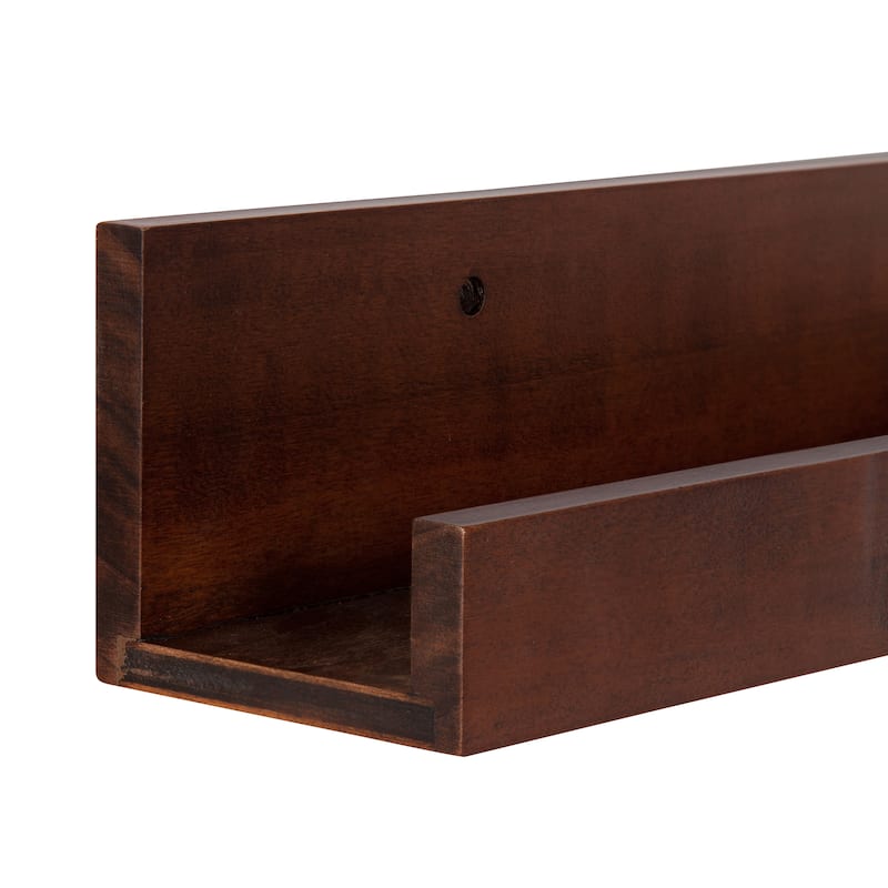Porch & Den Bear Wood Holder Ledge Floating Wall Shelf