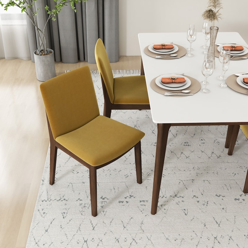 Vermont Mid-Century Modern Fabric Dining Chair (Set of 2)