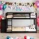 preview thumbnail 1 of 11, Twin over Twin Bunk Bed with 4 Drawers and 3 Shelves Espresso