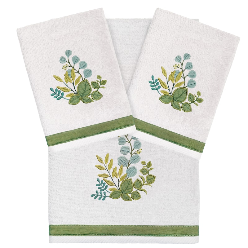Authentic Hotel and Spa Turkish Cotton Botanica 3PC Towel Set - Silver