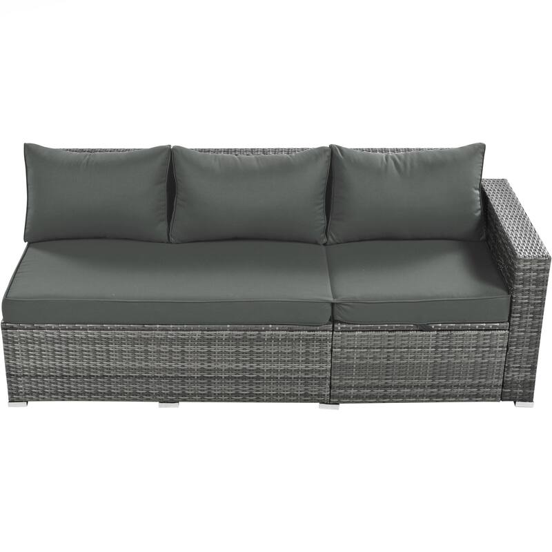 Outdoor 6-Piece All Weather PE Rattan Sofa Set
