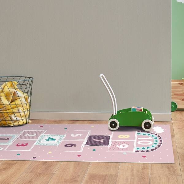 American Art Decor Vinyl Floor Mat Pink Hopscotch 2 X 5 Overstock 31932570