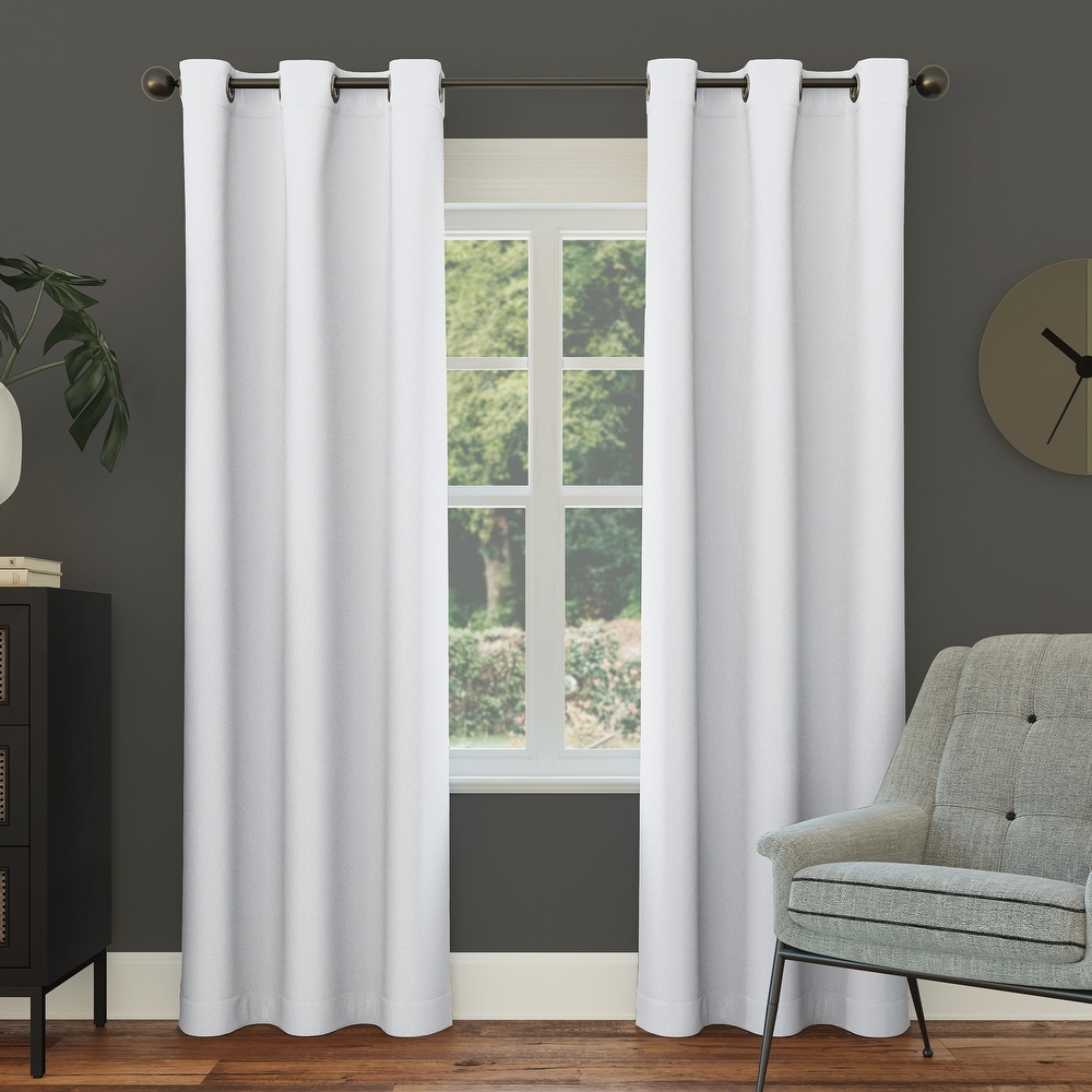 White cheap grommet curtains