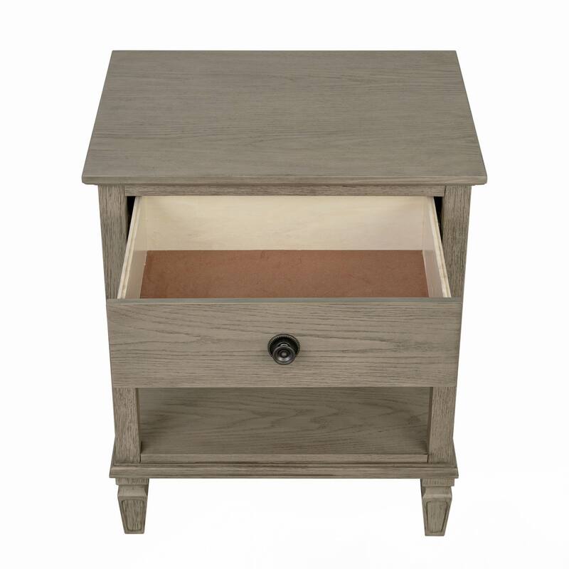 Victoria Bedside Table Reclaimed Grey
