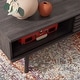 preview thumbnail 16 of 34, SAFAVIEH Rori Mid-Century 1-Shelf Walnut Coffee Table - 46" W x 23" D x 16" H