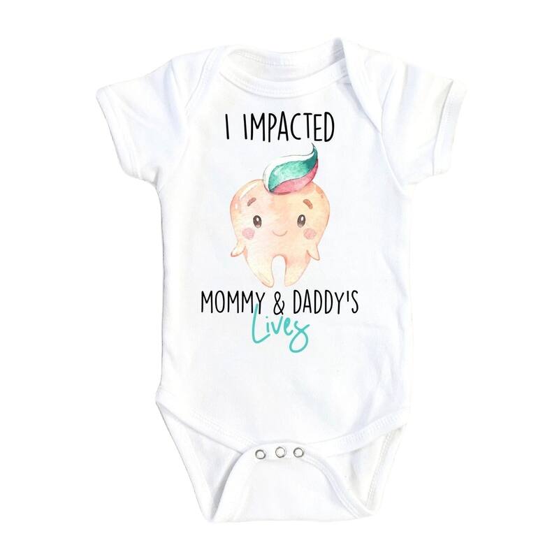 Dental - Baby Boy Girl Clothes Infant Bodysuit Funny Cute Newborn 18 - White - 3-6M