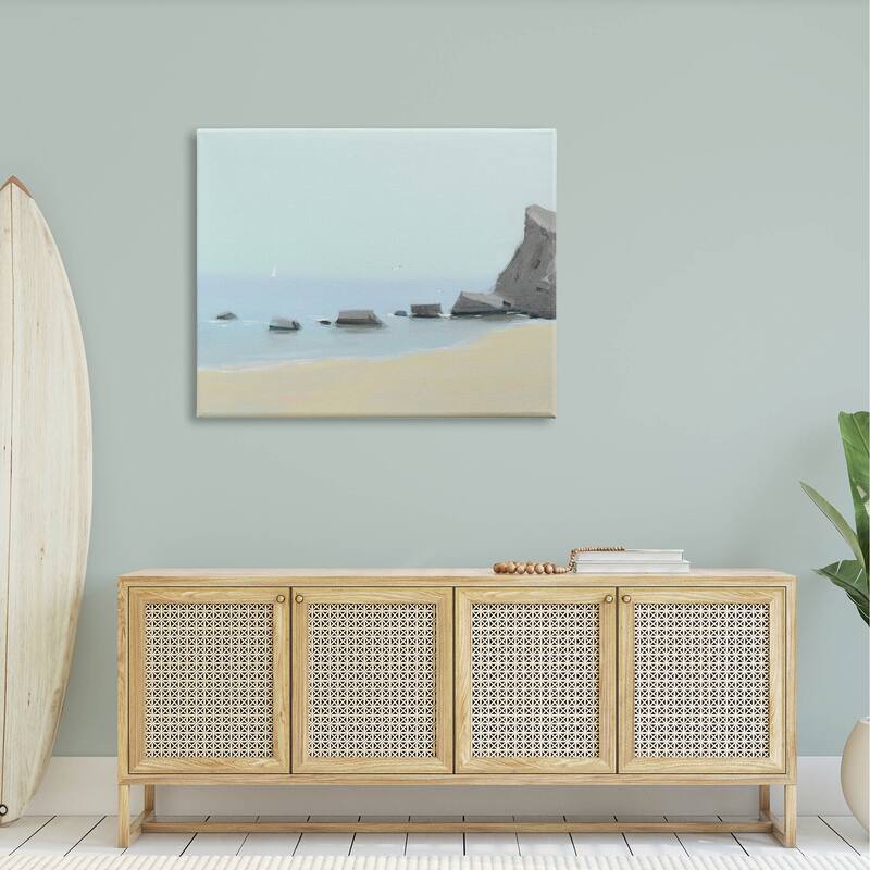 Stupell Calm Beach Shore Rocks Canvas Wall Art by Igor Nekraha