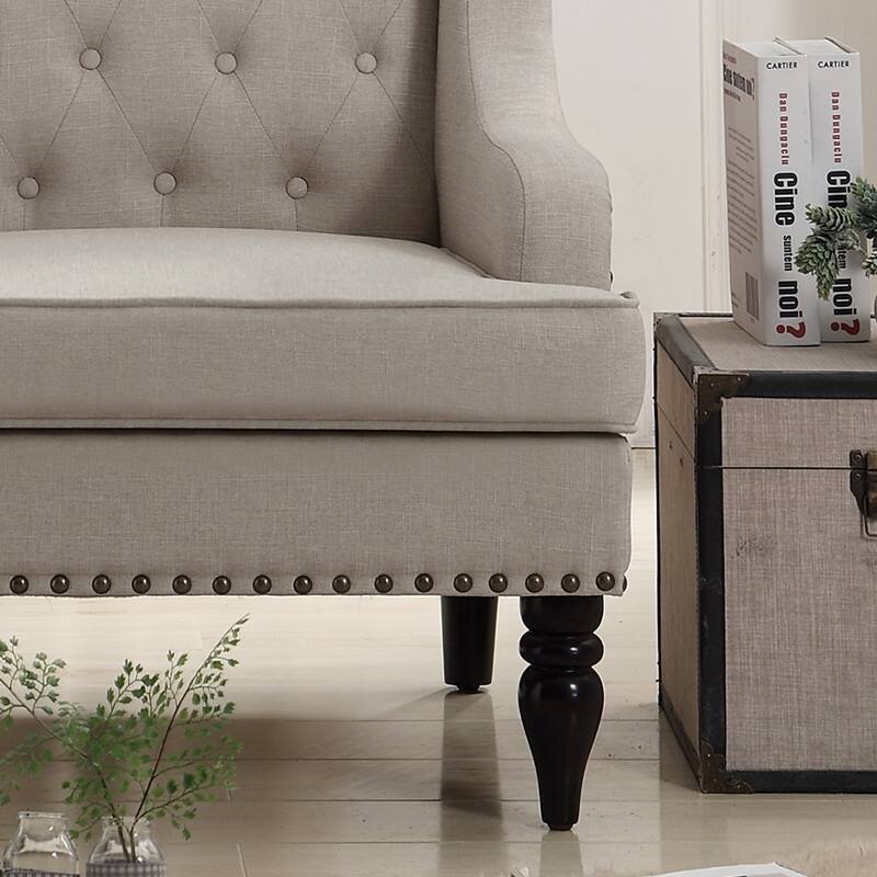 Madison Park Jewel Tufted Wingback Upholstered Club Chair