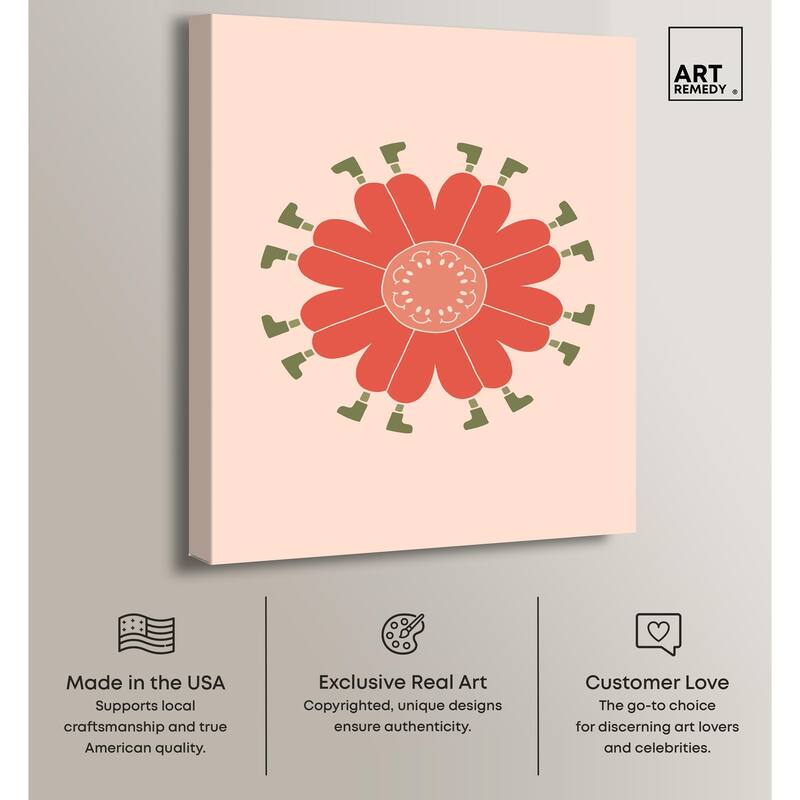 Walk in Floral Canvas by Art Remedy, Gallery Wrapped