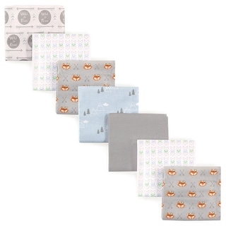 Luvable Friends Baby Boy Cotton Flannel Receiving Blankets, Wild & Free, One Size - Wild & Free - One Size