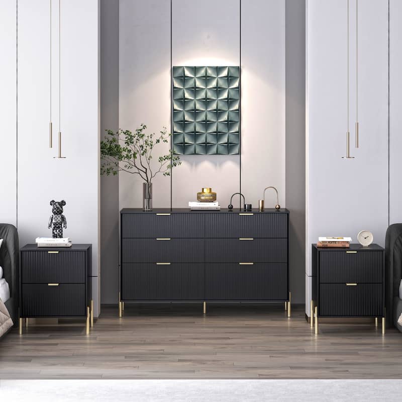 3 Piece Bedroom Set - Black