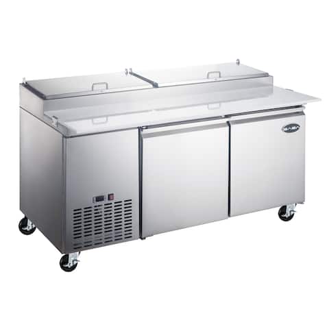 SABA - 67" Two Door Commercial Pizza Prep Table with 9 Pans