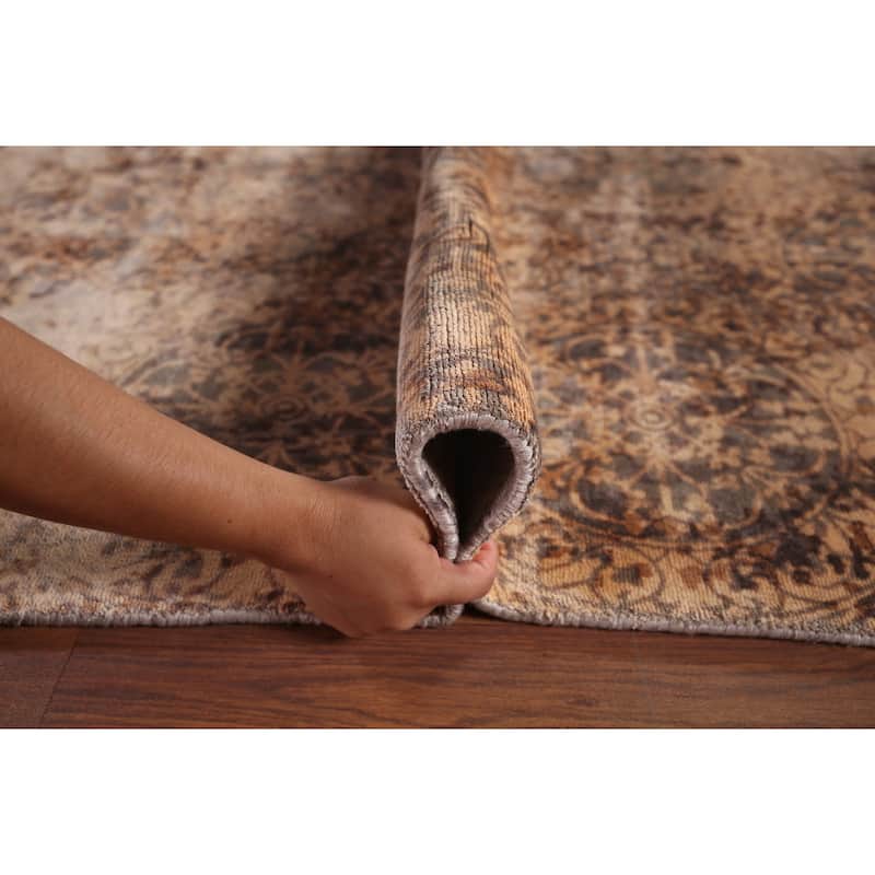 Art & Craft Indian Area Rug Handmade Wool Carpet - 9'9"x 13'1"