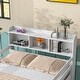 preview thumbnail 15 of 16, Grey Full Over Full Bunk Bed with Bookcase Headboard, Converts to Two Beds